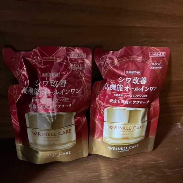 グレイスワン リンクルケア モイスト ジェル クリーム(つめかえ用)90g×2