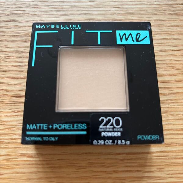 MAYBELLINE (メイベリン) フィットミー パウダー M ファンデーション 220 自然な明るさ (ピンク系) 8.5g