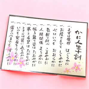 筆文字 筆文字アート いい言葉 格言 前向き ギフト 感謝の気持ち プレゼント 書 人生十訓