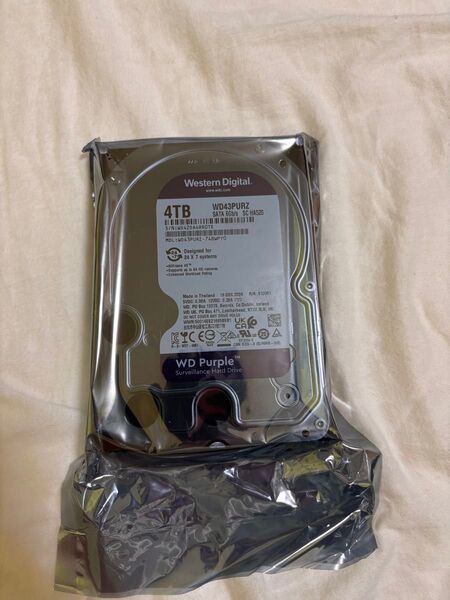 WD WD43PURZ 新品未開封 4TBハードディスク