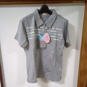 marie claire sport ポロシャツ レディース グレー LLサイズ GOLF 半袖シャツ 新品 未使用