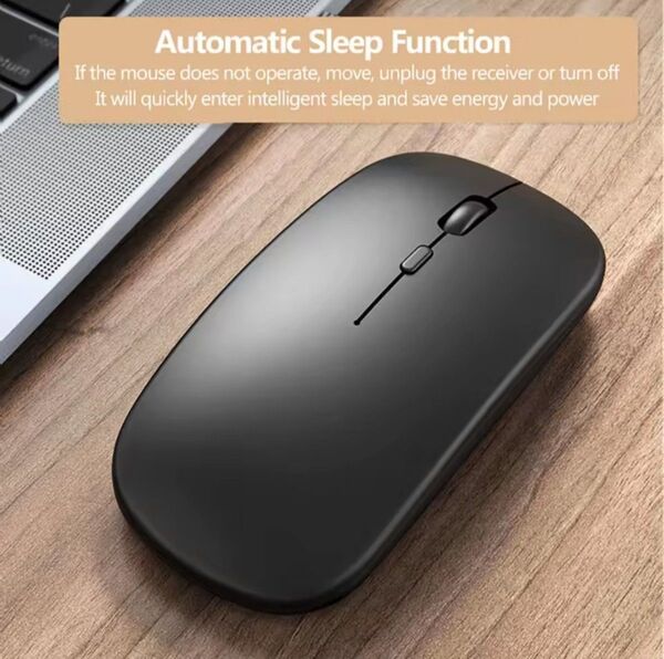 【新品】薄型 ワイヤレスマウス 充電式 電池内蔵 Bluetoothマウス 2.4GHz パソコン PC マットブラック