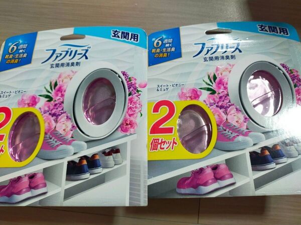 ファブリーズ 消臭芳香剤 W消臭 玄関用 スイート・ピオニー&ミュゲ 7ml × 4個