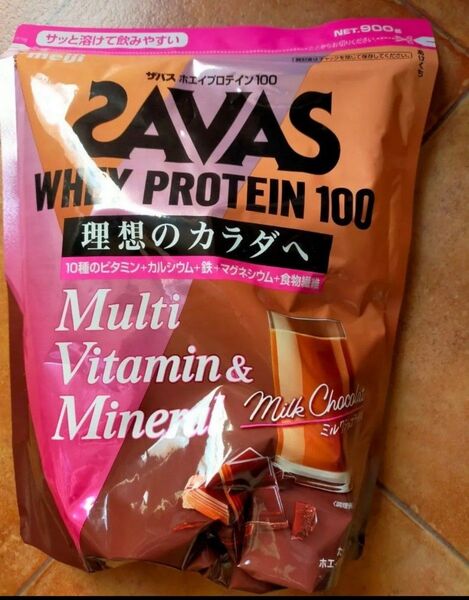 タイムセール ザバス SAVAS ホエイプロテイン100 ミルクショコラ風味900gx 1袋 賞味期限2026.9