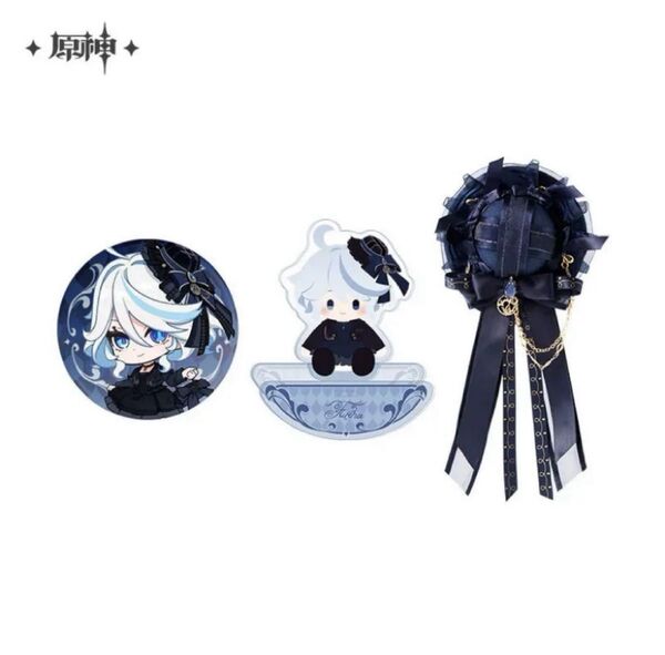 原神 フリーナ 特典 缶バッジ アクスタ ヘアピン 3点セット 非売品