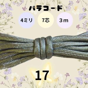パラコード 4ミリ 7芯 3m【17】ハンドメイド ペット用リード