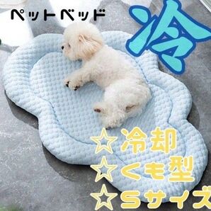 ペット用 冷感マット Sサイズ 雲型 クールベッド 犬 猫 夏用 熱中症対策 洗濯OK 軽量 ベッド 猫 犬 ふわふわ クッション