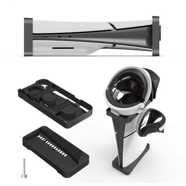 新品★ 新型 PS5 Slim 本体横置き収納スタンド 【新登場】PS5 (CFI-2000A01)用縦横兼用スタンド ブラック