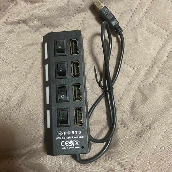 PORTS USB2.0 4ポート ハブ ブラック