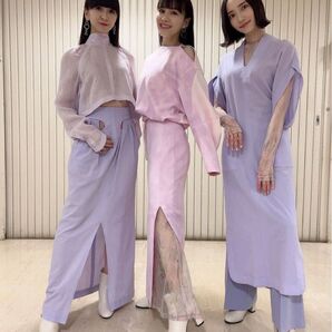 【perfumeのっち着用】Marble Print Sheer Top mame kurogouchi マーブルプリント シアー