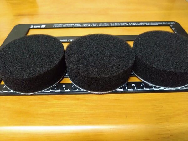 ワックス掛け用スポンジバフ コンパウンド施工用スポンジバフ 3個セット!80mm 3インチバフ