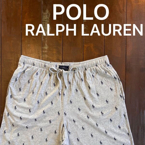美品!!【POLO RALPH LAUREN ポロラルフローレン スリープウェア】総柄スリープショーツ ハーフパンツ ユニセックス