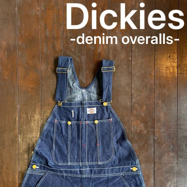 ほぼデッド!!【Dickies ディッキーズ】デニムオーバーオール ビッグサイズ ゆるだぼ オーバーサイズ つなぎ y2k