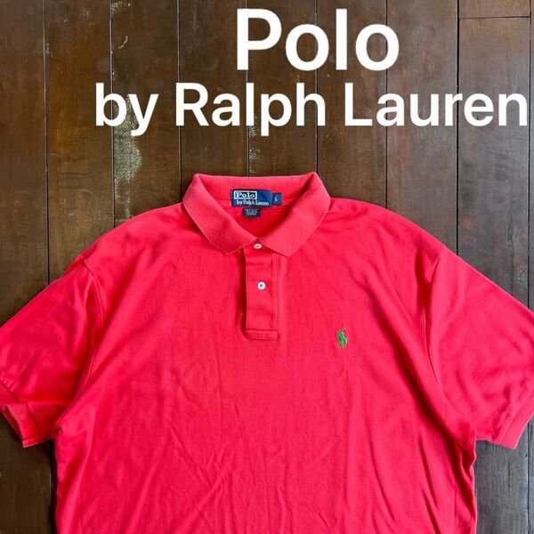 【Polo Ralph Lauren ラルフローレン】ポロシャツ刺繍ロゴ L y2k ユニセックス ゆるだぼ ポニー刺繍