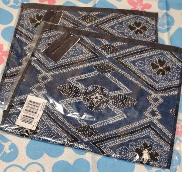 【新品】Ralph Laurenラルフローレン☆ウォッシュタオル34×34cm タオルハンカチ ハンドタオル 綿100%2枚セット