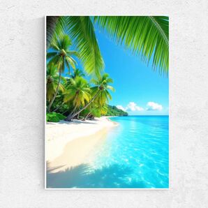 A4サイズ 送料無料 インテリアポスター 南国の風景 素敵 キレイ 可愛い ポスターインテリア 海のインテリア 海のポスター