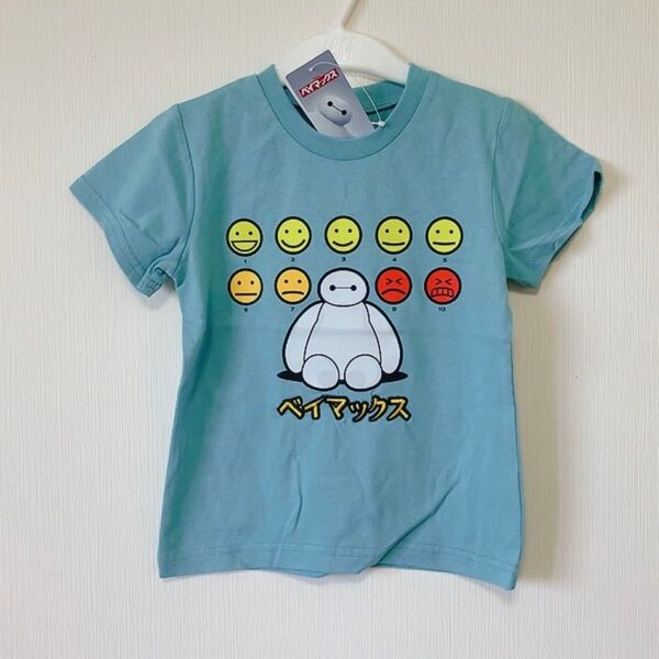 新品 タグ付き Disney ディズニー Tシャツ ベイマックス パワードスーツ 淡緑 半袖 100サイズ