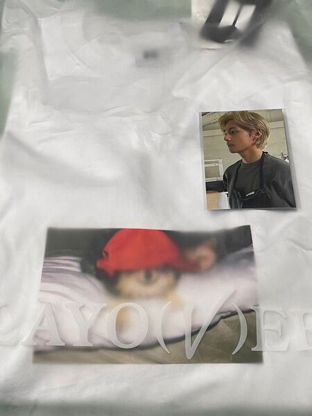 BTS V テテ Layover ヨンタンTシャツ新品 未使用 サイズ M トレカ付き