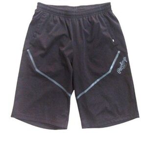Rawlings ハーフナイロンパンツ XO 黒 (茶色寄り) リフレクター(反射材) 色褪せなし!
