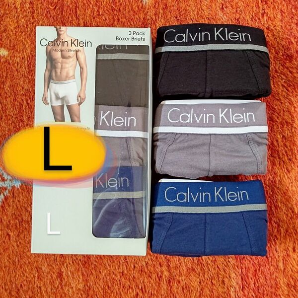 Calvin kleinカルバンクライン ボクサーパンツ Lサイズ 3枚セット