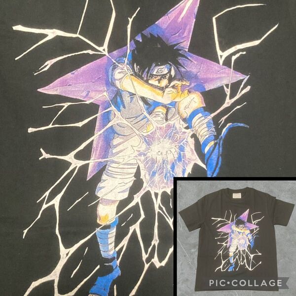 【アニメ】ナルト サスケ 千鳥 黒 半袖 Tシャツ 【M0003M】 アニメ 黒 半袖Tシャツ