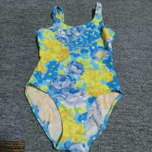  Kids 150 swimsuit blue series floral print girl 000708