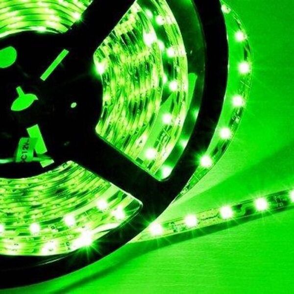 LEDテープ グリーン 600連 黒ベース 専用コネクター付 5m 防水 12V テープライト 緑 車 自動車 バイク オートバイ