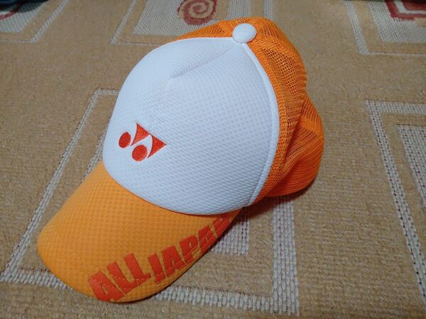 ヨネックス キャップ YONEX ALL JAPAN オレンジ&ホワイト