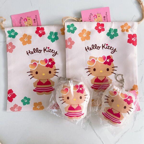 サンリオ ハローキティ 巾着 日焼けキティ クッションキーホルダー キティちゃん