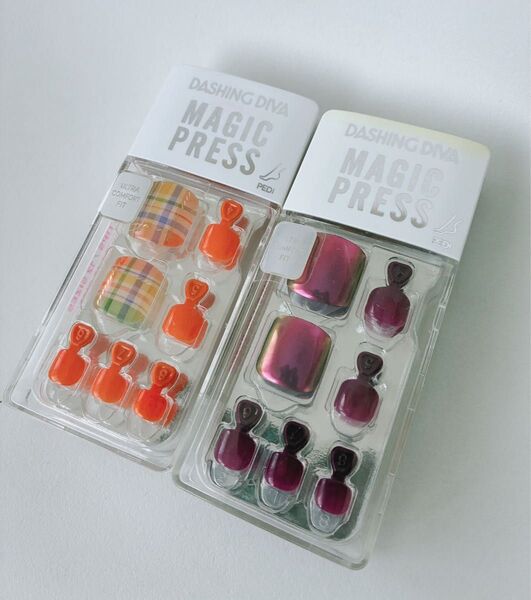 新品未使用 DASHING DIVA ダッシングディバ MAGIC PRESS マジックプレス 2セット フットネイルシール