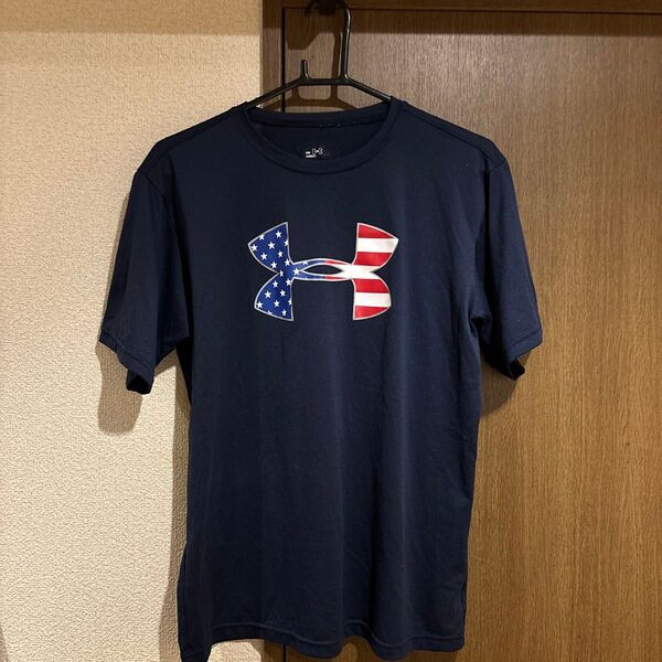 アンダーアーマー アメリカ国旗ロゴTシャツ ネイビー MD
