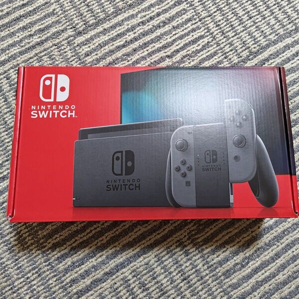 Nintendo Switch グレー ニンテンドースイッチ無印 箱付き 有線LANコネクタ等 おまけ付き