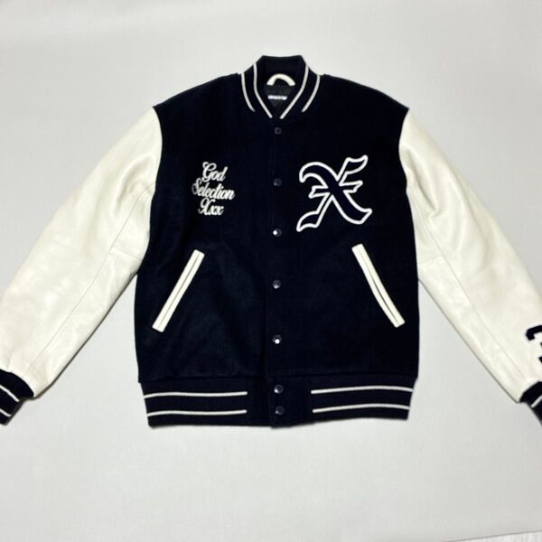 GOD SELECTION XXX ゴッドセレクション スタジャン 袖レザー ウール Varsity アウター