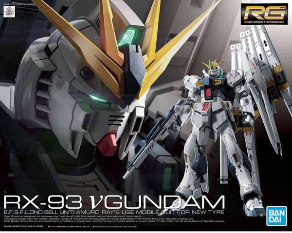 【新品】RG RX-93 νガンダム 機動戦士ガンダム 逆襲のシャア 水転写デカール付き