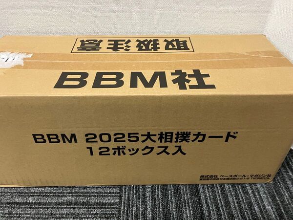 未開封カートン BBM 2025 大相撲 カード 12ボックス入り SUMO 大の里 宇良 1case 12box 直筆サイン