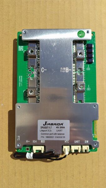 【セット販売】JBD スマートBMS DP04S007 200A LCDディスプレイ「JBD-LCD02-UART」
