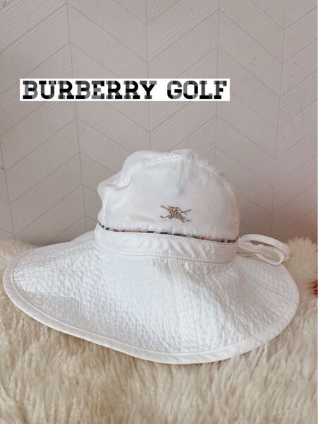 【美品】BURBERRY GOLF バケットハット ノバチェック 刺繍