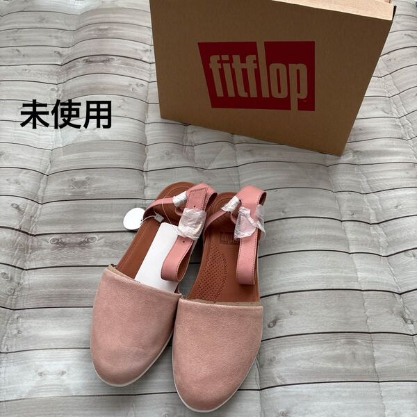 未使用 fitflop フィットフロップ cova closed-toe sandals ダスティピンク スエード サンダル 38