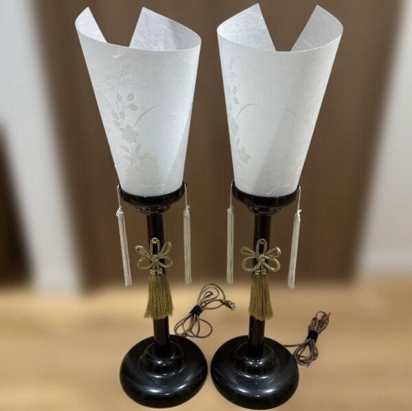 京雪洞 きずな LED盆提灯 2本セット