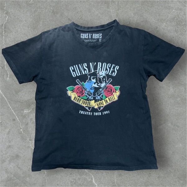 GUNS N' ROSES “Theatru Tour 1991"復刻プリントtシャツband tシャツrock tシャツ