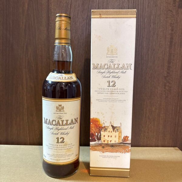 【希少品】ザ・マッカラン 12年 シェリーオークカスク 旧ボトル 箱付未開封 古酒 MACALLAN スコッチ ウイスキー