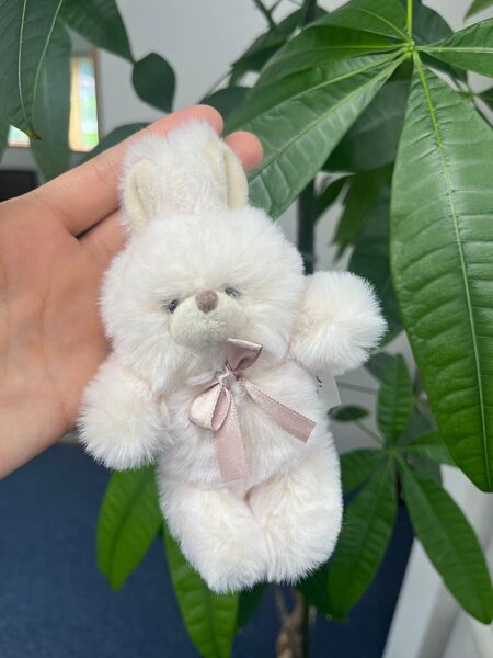 Tino もこもこ うさぎ キーホルダーす