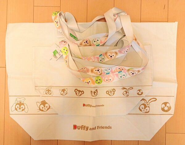 2点セット S/Mサイズ 香港ディズニーランド ショッピングバッグ エコバッグ トートバッグ ダッフィー&フレンズ