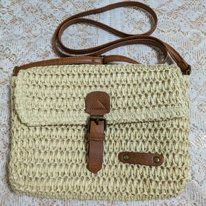 ショルダーバッグ ペーパー素材 ベージュ