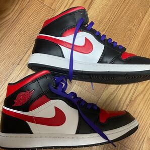 NIKE Air Jordan 1 Mid 赤白黒 ブレッドトゥ 28cm