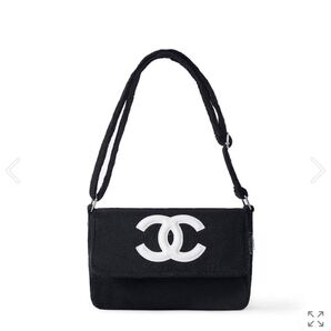 新品 CHANEL ノベルティ 海外限定商品 ショルダーバッグ ブラック×ホワイト BTSテテ