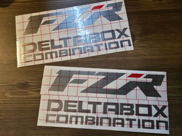 【送料無料!!】FZR250R 2kr 3ln サイドカウルステッカー デカール DELTA BOX 左右セット YAMAHA