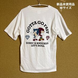 セガ ソニック・ザ・ヘッジホッグ&ナックルズ 半袖 Tシャツ Mサイズ ホワイト 新品未使用品