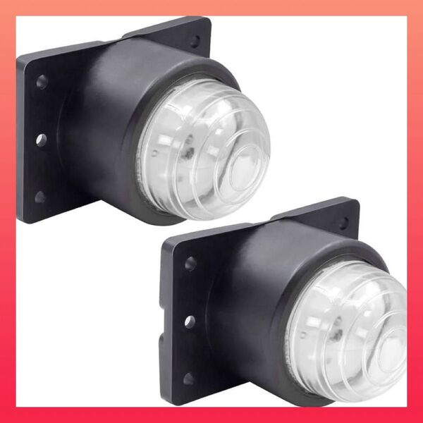 サイドマーカー マーカーランプ トラック 24V LED 補助灯 白 ホワイト 2個入り デコトラ 車 常夜灯 路肩灯 車幅灯