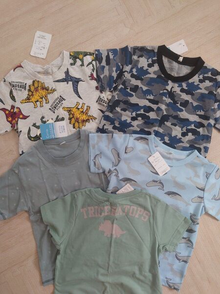 男の子 半袖 Tシャツ セット キッズ まとめ売り 恐竜 クジラ